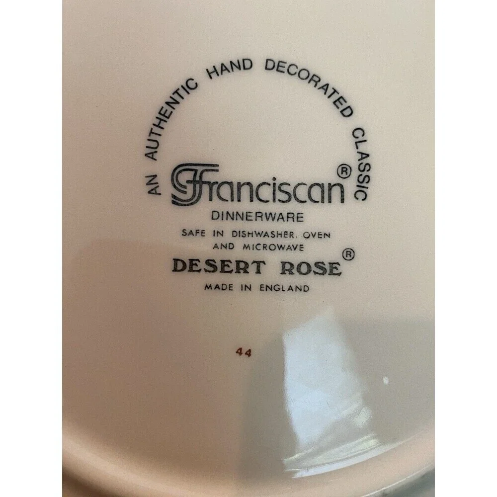 Vintage Franciscan Desert Rose Dinner Plates 10-5/8